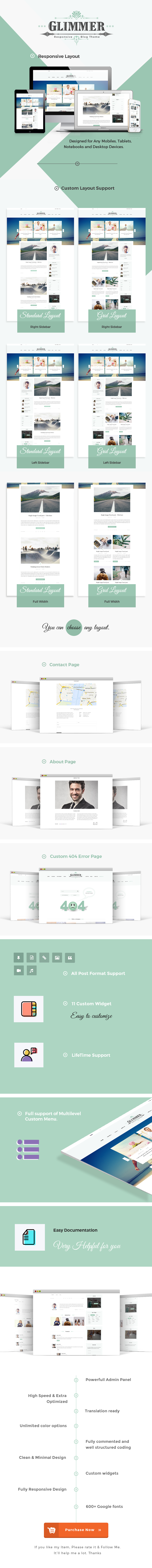 glimmer-wp-description Glimmer - A Responsive WordPress Blog Theme theme WordPress 